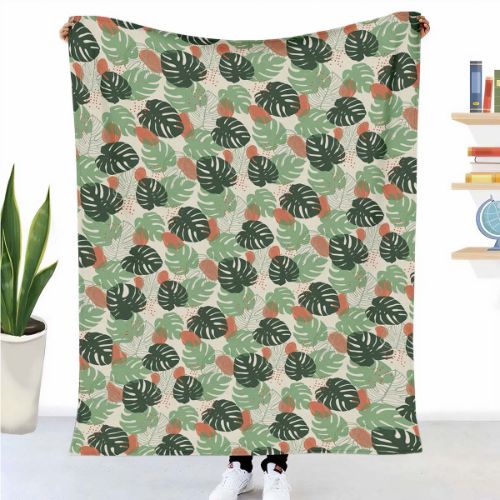 Therapiedekens katoenen hoes lichte Monstera