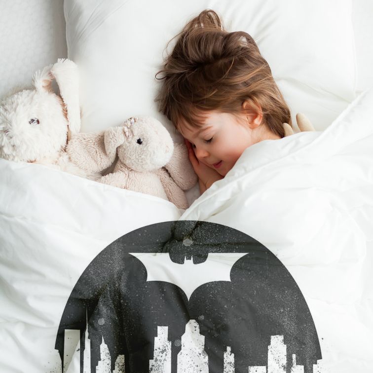 Original Therapiedecke - Baumwollbezug Weißer Batman