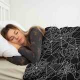 Therapiedekens Beddengoed Set Zwart met Spinnenweb