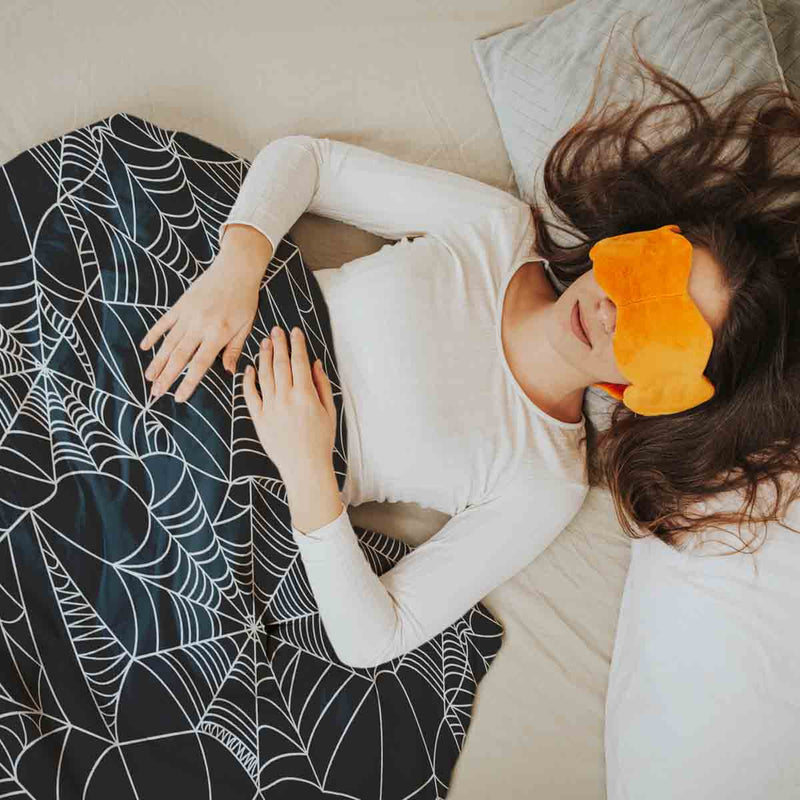 Therapiedekens Beddengoed Set Zwart met Spinnenweb
