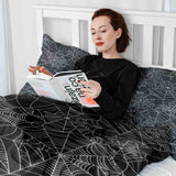 Therapiedekens Beddengoed Set Zwart met Spinnenweb